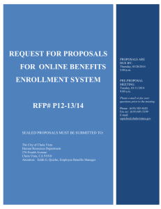 request for proposals for online benefits enrollment system rfp# p12