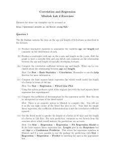 Correlation and Regression Minitab Lab 2 Exercises