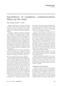 Surveillance of workplace communications: What are the rules?