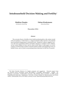 Intrahousehold Decision Making and Fertility