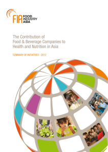 The Contribution of Food & Beverage Companies to Health and