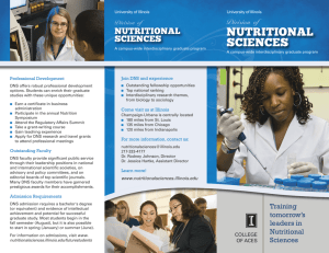 nutritional sciences nutritional sciences