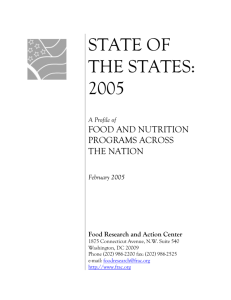 state of the states: 2005 - Food Research and Action Center