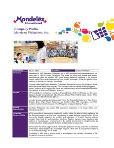 Mondelez Philippines Factsheet