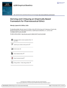 Deriving and Critiquing an Empirically Based Framework for