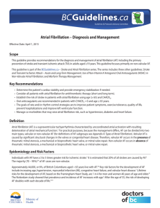 Atrial Fibrillation – Diagnosis and Management