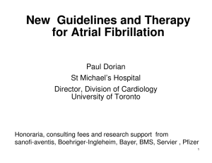 New Guidelines and Therapy for Atrial Fibrillation