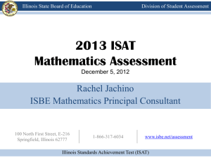 2: 2013 ISAT Mathematics Assessment PowerPoint Presentation