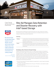 Rite Aid Manages Data Retention and Disaster Recovery with Intel