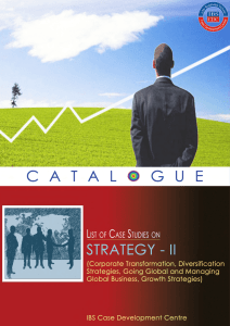 Case Studies on Strategy - Case Catalogue II