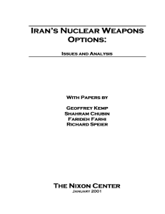 Iran's Nuclear Weapons Options - Issues and Analysis2