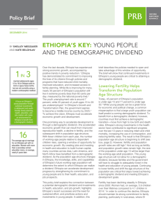 ethiopia's key: young people and the demographic dividend