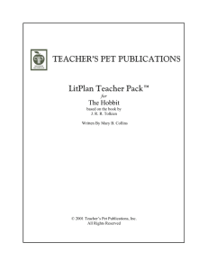 TEACHER'S PET PUBLICATIONS LitPlan Teacher Pack