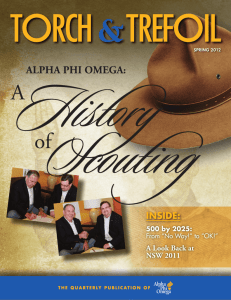 INSIDE: - Alpha Phi Omega