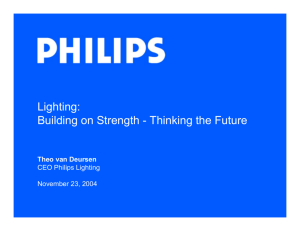 Lighting: Building on Strength - Thinking the Future