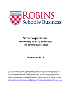 Sony Corporation - Robins School of Business