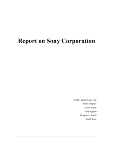 Report on Sony Corporation