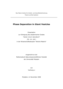 Phase separation in giant vesicles - Potsdam.UP