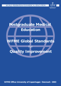Postgraduate Medical Education WFME Global Standards Quality