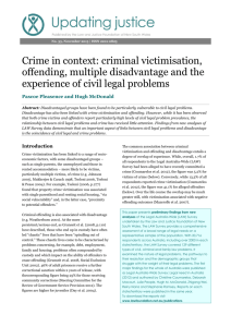 Crime in context: criminal victimisation