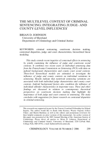 the multilevel context of criminal sentencing