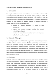 Chapter Three: Research Methodology