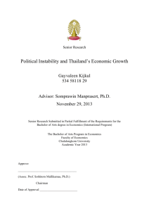 Political Instability and Thailand's Economic Growth