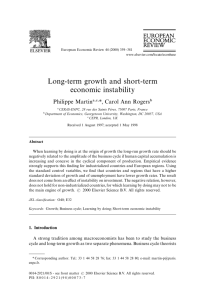 Long-term growth and short-term economic instability