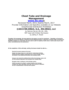 Chest Tube and Drainage Management