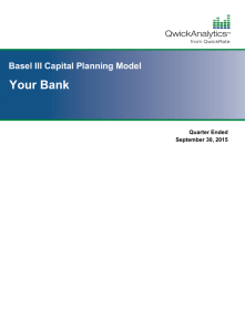 Basel III Capital Planning Model Your Bank