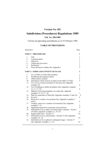 Subdivision (Procedures) Regulations 1989