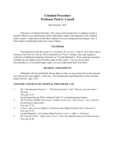 Criminal Procedure Professor Paul G. Cassell