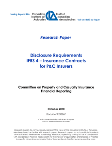 Disclosure Requirements IFRS 4