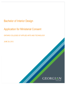 Bachelor of Interior Design Application for Ministerial Consent