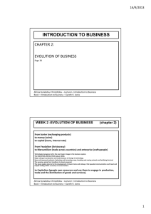 INTRODUCTION TO BUSINESS