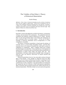 The Validity of Karl Marx's Theory of Historical Materialism