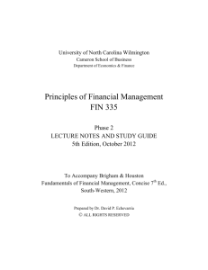 Principles of Financial Management FIN 335