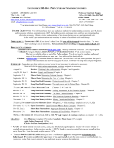 Syllabus for Econ 202, Fall 2006 - WVU College of Business and