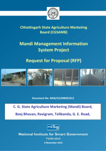 Mandi Management Information System Project Request for Proposal
