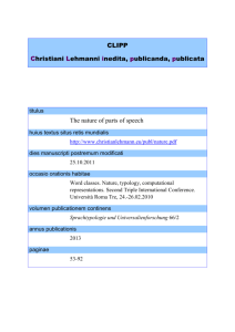 The nature of parts of speech