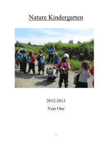 Year One Report - Nature Kindergarten