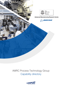 AMRC Process Technology Group Capability directory