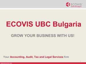 ECOVIS UBC Bulgaria