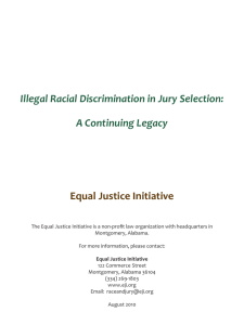 Illegal Racial Discrimination in Jury Selection