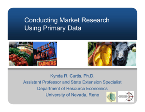 Conducting Market Research Using Primary Data - Value