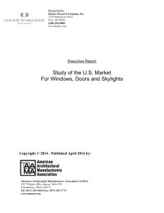 Study of the US Market For Windows, Doors and Skylights