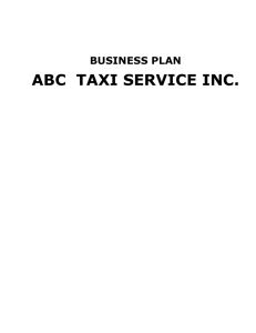 Business Plan - ABC Taxi Service Inc