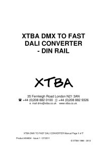 XTBA DMX TO FAST DALI CONVERTER