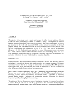 HARDENABILITY OF SINTERED Fe-BC ALLOYS