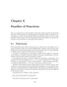 Chapter 8 Families of Functions - Math Sciences Computing Facility